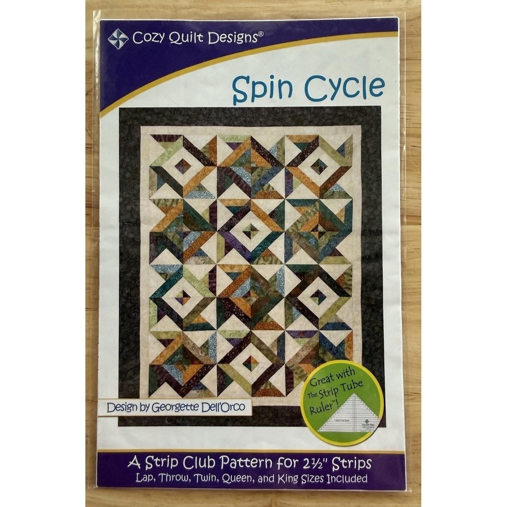 Quilt Pattern by Cozy‎ Quilt Designs SPIN CYCLE ~ A 2.5" Strip Club Pattern